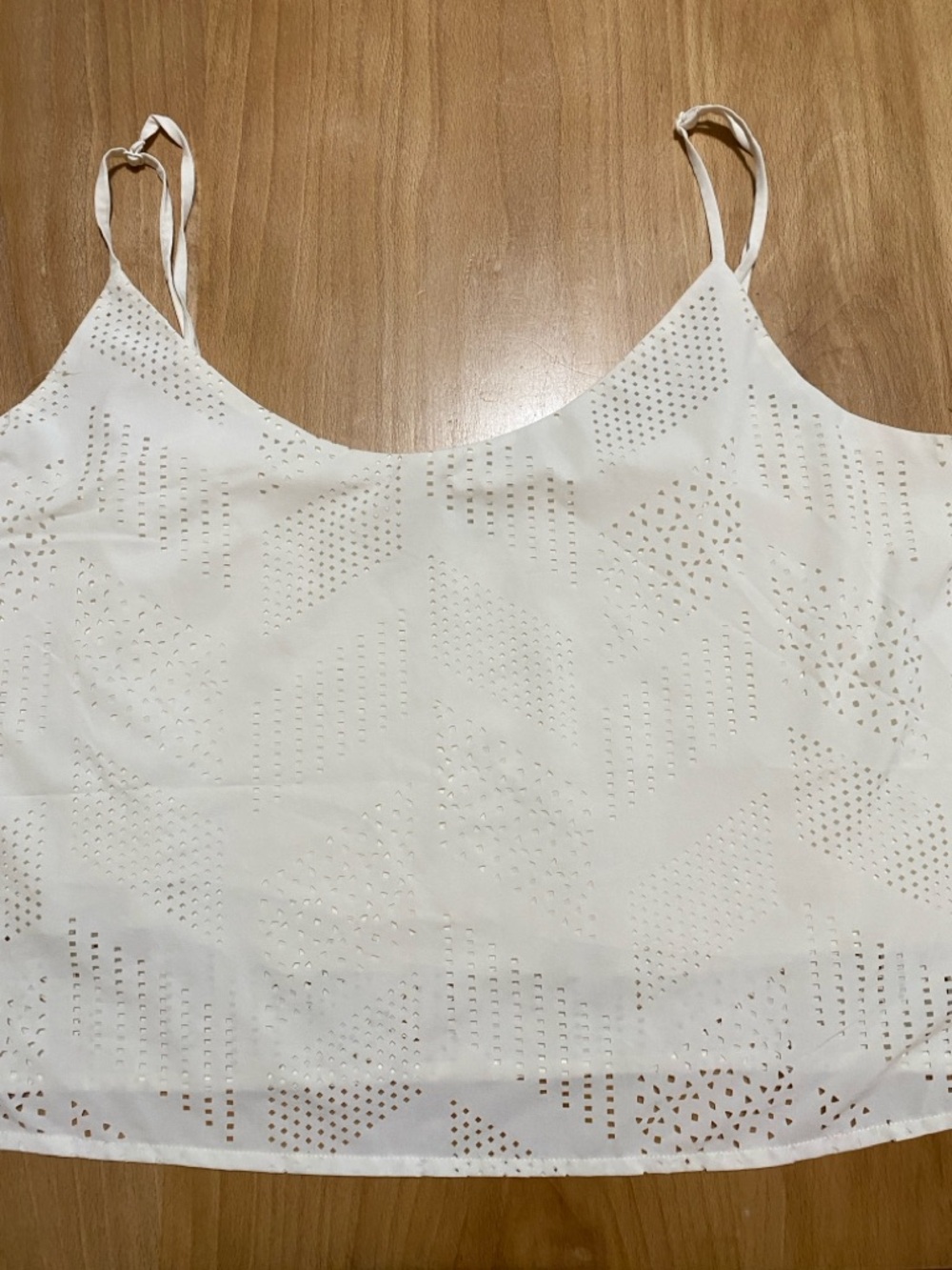 Athleta Cropped Active Tank Altered White Large
